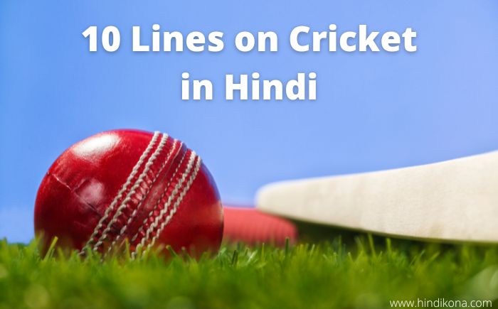 10 Lines on Cricket in Hindi